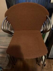 DESCRIPTION: (2) STACKING CHAIRS BRAND/MODEL: BERNHARDT DESIGN INFORMATION: RED SIZE: WIDE BACK RETAIL$: $215.00 EA QTY: 2