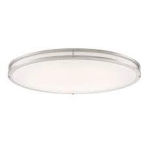 DESCRIPTION: (1) FLUSH LED DIMMABLE LIGHT FIXTURE BRAND/MODEL: COMMERCIAL ELECTRIC #1000021230 INFORMATION: BRUSHED NICKEL RETAIL$: $129.99 EA QTY: 1