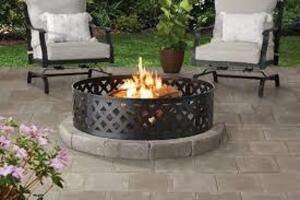 DESCRIPTION: (1) LATTICE FIRE RING BRAND/MODEL: MAINSTAYS INFORMATION: BLACK SIZE: 36" RETAIL$: $56.49 EA QTY: 1