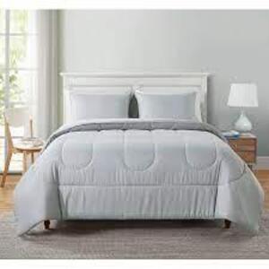 DESCRIPTION: (1) COORDINATED BEDDING SET BRAND/MODEL: MAINSTAYS INFORMATION: GRAY SIZE: FULL, 7 PIECES RETAIL$: $32.96 EA QTY: 1