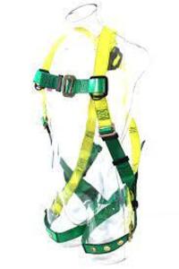 DESCRIPTION: (1) FALL PROTECTION BODY HARNESS BRAND/MODEL: WEBB-KOTE #458 INFORMATION: YELLOW AND GREEN SIZE: 48" - 56" RETAIL$: $233.33 EA QTY: 1