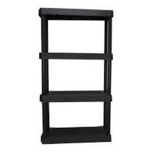 DESCRIPTION: (1) PLASTIC SHELVING UNIT BRAND/MODEL: HYPER TOUGH INFORMATION: BLACK SIZE: 21.75" X 14" X 47.6" RETAIL$: $395.00 EA QTY: 1