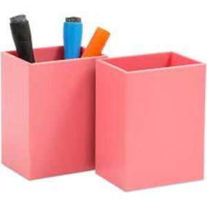 DESCRIPTION: (6) MAGNETIC PEN PENCIL HOLDER FOR WHITEBOARD AND FRIDGE BRAND/MODEL: OKUNA OUTPOST INFORMATION: PINK RETAIL$: $8.90 ea QTY: 6