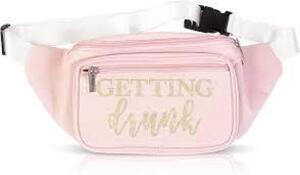 DESCRIPTION: (4) FANNY PACK BRAND/MODEL: GETTING DRUNK INFORMATION: BRIDESMAID PINK RETAIL$: $12.000 EA QTY: 4