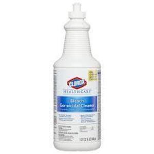 DESCRIPTION: (6) BLEACH GERMICIDAL CLEANER BRAND/MODEL: CLOROX HEALTHCARE SIZE: 1QT RETAIL$: $14.59 EA QTY: 6