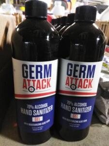 DESCRIPTION: (12) ALCOHOL HAND SANITIZER BRAND/MODEL: GERM ATTACK SIZE: 16 OZ RETAIL$: $8.25 EA QTY: 12