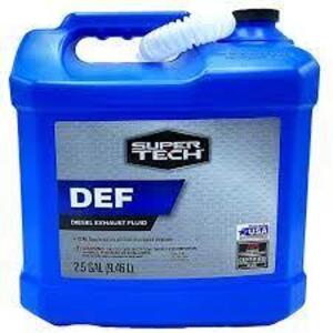 DESCRIPTION: (1) DIESEL EXHAUST FLUID BRAND/MODEL: SUPER TECH SIZE: 2.5 GALLON RETAIL$: $11.38 EA QTY: 1