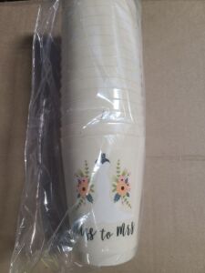 DESCRIPTION: (3) CASES OF DISPOSABLE WEDDING CUPS QTY: 3