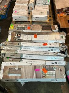 PALLET OF ASSORTED KHAKI COLOR FLOORING