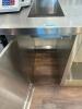 22' X 6' X 30" WIDE " L " SHAPED HEAVY GUAGE STAINLESS COUNTER W/ DROP IN JOHN BOOS SINK, SINGLE WELL SINK WITH SPRAYER, AND UNDER COUNTER STORAGE - 4