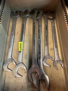 (5) LARGE OPEN END WRENCHES