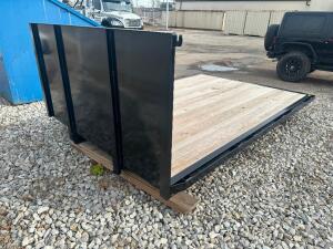 136" X 90" NEW STAKE BED W/ METAL SIDE RAILS.