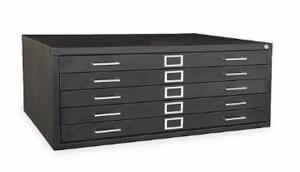 DESCRIPTION: (2) FLAT FILE CABINET BRAND/MODEL: GRAINGER/2CLC2 INFORMATION: BLACK/5-DRAWERS/MINOR DAMAGES, MUST COME INTO INSPECT RETAIL$: $660.58 EAC