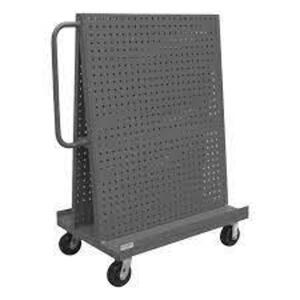 DESCRIPTION: (1) A FRAME PEG BOARD, MOBILE STORAGE RACK BRAND/MODEL: ENSAFECO #19C143 INFORMATION: GRAY, STEEL SIZE: 48 IN X 24 IN X 56 IN RETAIL$: $1