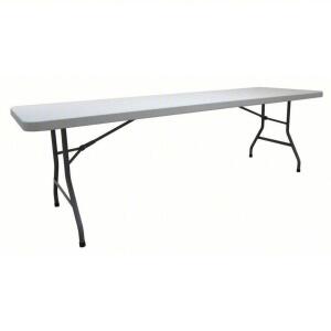 DESCRIPTION: (1) FOLDING TABLE BRAND/MODEL: FLASH FURNITURE #4GE27 INFORMATION: WHITE SIZE: 30" X 96" X 30" RETAIL$: $229.59 EA QTY: 1