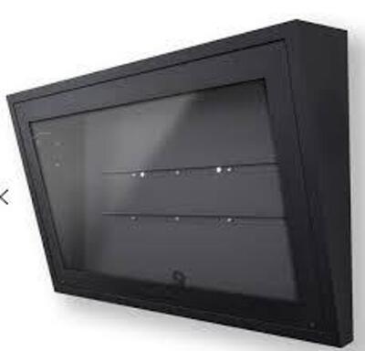 DESCRIPTION: (1) TV CABINET ENCLOSURE BRAND/MODEL: ENCLOSURES INFORMATION: BLACK SIZE: SLOPED TOP RETAIL$: $1368.99 EA QTY: 1