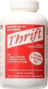 DESCRIPTION: (6) DRAIN CLEANER, ODORLESS BRAND/MODEL: THRIFT SIZE: 2 LBS RETAIL$: $40.00 EA QTY: 6