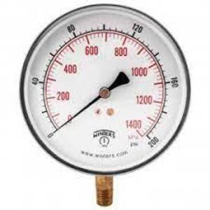 DESCRIPTION: (3) PRESSURE GAUGE BRAND/MODEL: WINTERS #PCT325 INFORMATION: BLACK WITH STAINLESS STEEL SIZE: 4.5"X 1/4" NPT RETAIL$: $117.46 EA QTY: 3