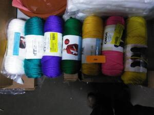 DESCRIPTION: (7) SPOOLS OF YARN BRAND/MODEL: CARSON INFORMATION: MISC COLORS SIZE: 6 OZ 315 YARS RETAIL$: $4.12 EA QTY: 7