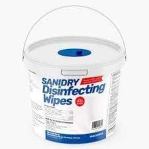 DESCRIPTION: (1) CASE OF (2) BUCKETS OF SANIDRY WIPES BRAND/MODEL: ROSMAR RETAIL$: $109.99 EA QTY: 1