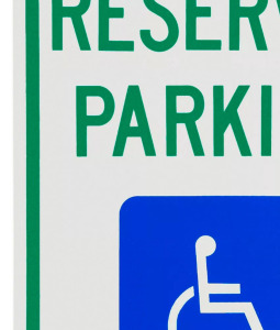 DESCRIPTION: (1) RESERVED PARKING SIGN BRAND/MODEL: ULINE INFORMATION: ALUMINUM SIZE: 12X18 RETAIL$: $30.00 EA QTY: 1