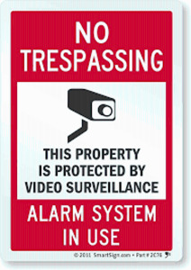 DESCRIPTION: (2) NO TRESPASSING SIGN BRAND/MODEL: SMARTSIGN INFORMATION: ALUMINUM SIZE: 12X18 RETAIL$: $27.19 EA QTY: 2