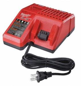 DESCRIPTION: (1) BATTERY CHARGER BRAND/MODEL: MILWAUKEE/48-59-1812 INFORMATION: CHARGE TIME: 60 MIN/LI-LON RETAIL$: $76.21 QTY: 1