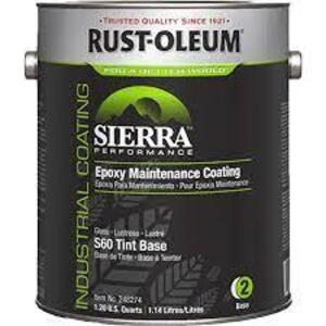 DESCRIPTION: (2) EPOXY MAINTENANCE COATING BRAND/MODEL: RUST-OLEUM SIERRA INFORMATION: S60 SAFETY BLUE SIZE: 1 GALLON RETAIL$: $129.00 EA QTY: 2