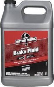 DESCRIPTION: (1) HEAVY DUTY BRAKE FLUID BRAND/MODEL: MOTOR MEDIC INFORMATION: DOT 3 SIZE: 1 GALLON RETAIL$: $26.85 EA QTY: 1