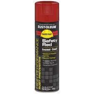 DESCRIPTION: (6) SPRAY PAINT BRAND/MODEL: RUST-OLEUM INFORMATION: SAFETY RED SIZE: 15 OZ RETAIL$: $10.19 EA QTY: 6