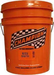 DESCRIPTION: (1) SUPER GRADE HYDRAULIC OIL BRAND/MODEL: CHAMPION #4181D SIZE: 5 GALLON RETAIL$: $219.11 EA QTY: 1