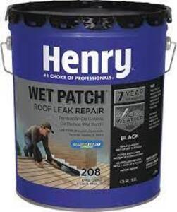 DESCRIPTION: (1) WET PATCH ROOF LEAK REPAIR BRAND/MODEL: HENRY SIZE: 5 GALLON RETAIL$: $115.49 QTY: 1