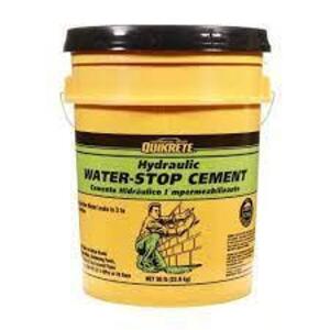 DESCRIPTION: (1) WATER STOP CEMENT BRAND/MODEL: QUIKRETE SIZE: 50 LB RETAIL$: $78.34 EA QTY: 1