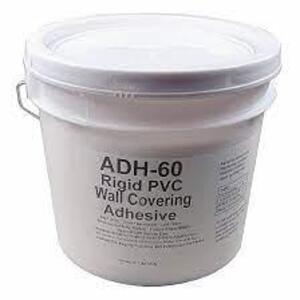 DESCRIPTION: (1) RIGID WALL COVERING ADHESIVE BRAND/MODEL: ADH-60 #44A0606 SIZE: 5 GALLON RETAIL$: $417.17 EA QTY: 1