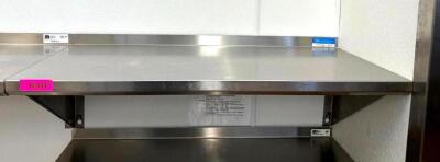 3' WALL MOUNT STAINLESS SHELF