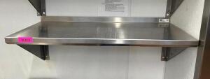 3' WALL MOUNT STAINLESS SHELF