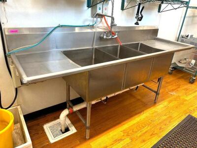 3-COMPARTMENT STAINLESS STEEL SINK