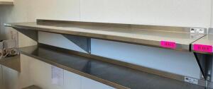 7' WALL MOUNT STAINLESS SHELF