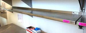 7' WALL MOUNT STAINLESS SHELF