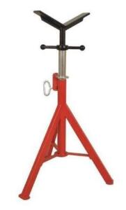 DESCRIPTION: (1) PIPE STAND BRAND/MODEL: ROTHENBERGER/10640 INFORMATION: SUPERJACK/ORANGE & BLACK RETAIL$: $87.72 SIZE: 31"X 22"D QTY: 1