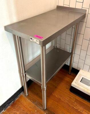 30" STAINLESS TABLE WITH STAINLESS UNDERSHELF