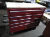 DESCRIPTION: (1) ROLLING TOOL BOX WITH WOOD TOPBRAND/MODEL: HUSKYINFORMATION: REDSIZE: 8 DRAWER, APPROX 18" X 42" X 37"RETAIL$: $349.99 EAQTY: 1 - 2