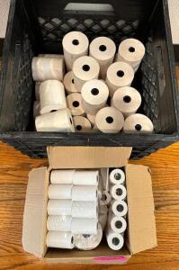 ASSORTED RECEIPT PAPER ROLLS AS SHOWN