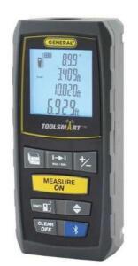 DESCRIPTION: (2) LASER DISTANCE METER BRAND/MODEL: GENERAL/TS01 INFORMATION: MAX MEASURING DISTANCE: 100'/ACCURACY: +/-1/16" RETAIL$: $106.99 QTY: 1