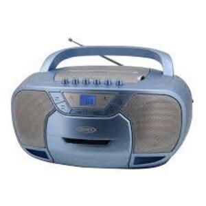 DESCRIPTION: (1) PORTABLE BLUETOOTH CD/MP3 PLAYER BRAND/MODEL: JENSEN INFORMATION: BLUE RETAIL$: $79.99 EA QTY: 1