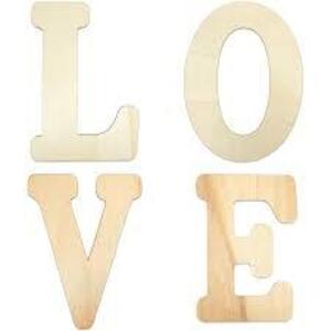 DESCRIPTION: (2) WOODEN LOVE SIGN BRAND/MODEL: BRIGHT CREATIONS RETAIL$: $7.99 EA QTY: 2