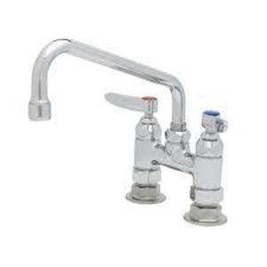 DESCRIPTION: (2) DOUBLE PANTRY FAUCET BRAND/MODEL: T & S #B-0227 INFORMATION: CHROME FINISH SIZE: 4" CENTERS RETAIL$: $152.07 EA QTY: 2