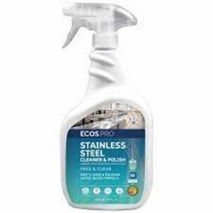 DESCRIPTION: (6) STAINLESS STEEL CLEANER AND POLISH BRAND/MODEL: ECOSPRO #800WN1 SIZE: 32 FL OZ RETAIL$: $7.14 EA QTY: 6