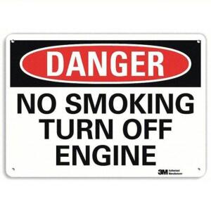 DESCRIPTION: (1) DANGER NO SMOKING SIGN BRAND/MODEL: 34ND99 SIZE: 10X14 ALUMINUM RETAIL$: $23.30 EA QTY: 1