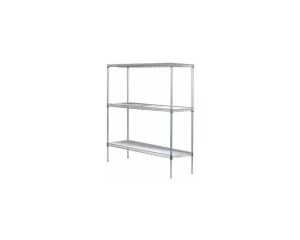 DESCRIPTION: (1) WIRE STORAGE SHELVING UNITINFORMATION: WIRE, CHROMESIZE: 36" X 60"RETAIL$: $193.00 EAQTY: 1